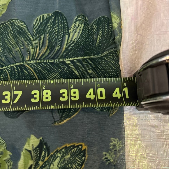 Jonathan Martin Y2K Floral Midi Dress Women's 10 Green Empire Waist Fairy Boho - Picture 16 of 16